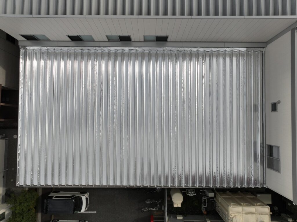 樹脂加工工場の屋根遮熱工事の施工事例/K様/完成